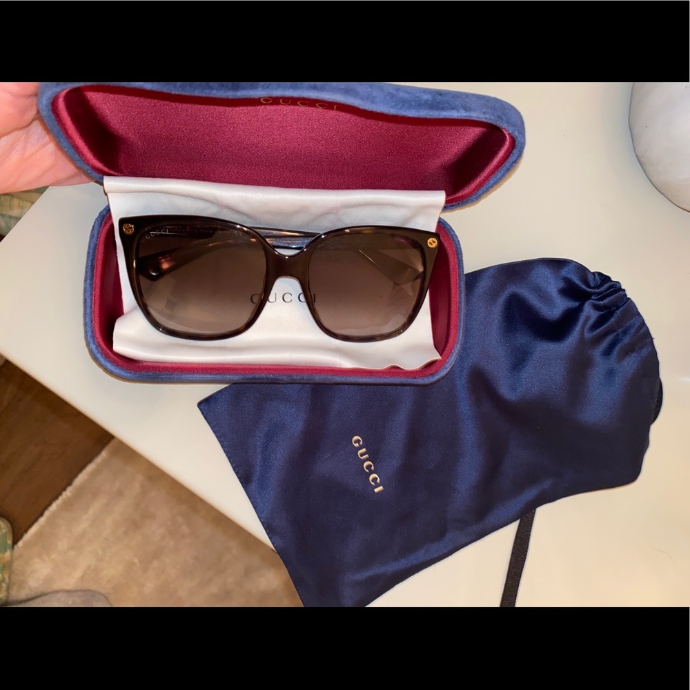 Gucci Sunglasses Havana brown gradient 57mm